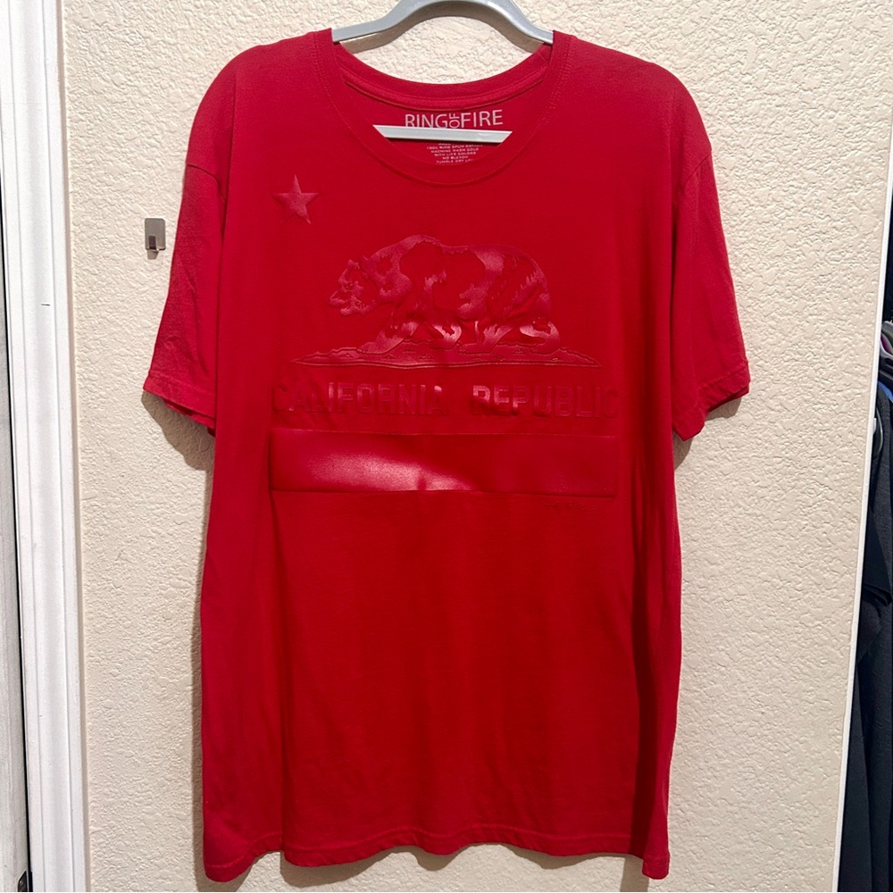 NWOT Men’s Ring Of Fire California Republic Tshirt Sz XL